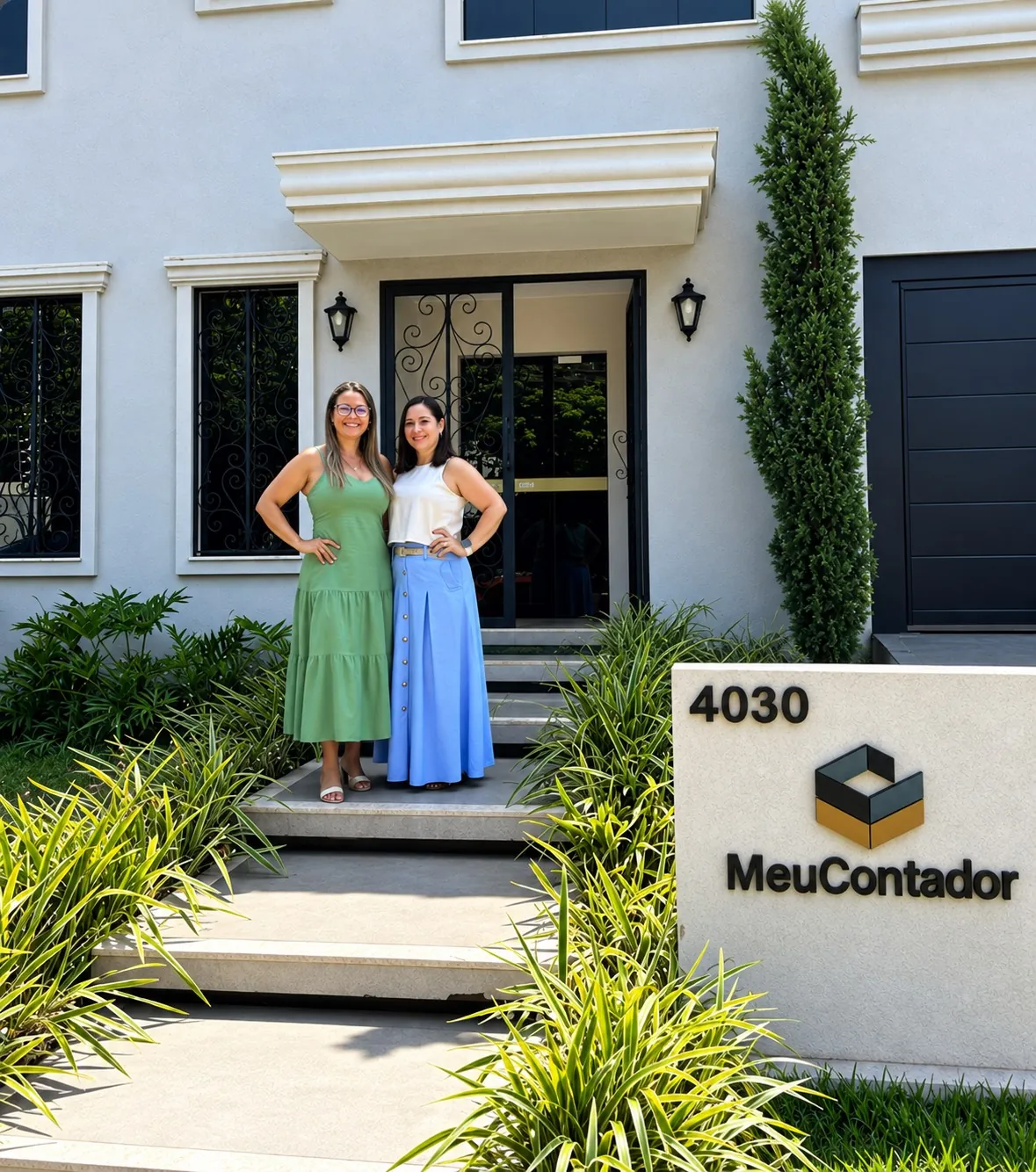 Diretoria executiva na entrada da sede própria em Campo Grande MS